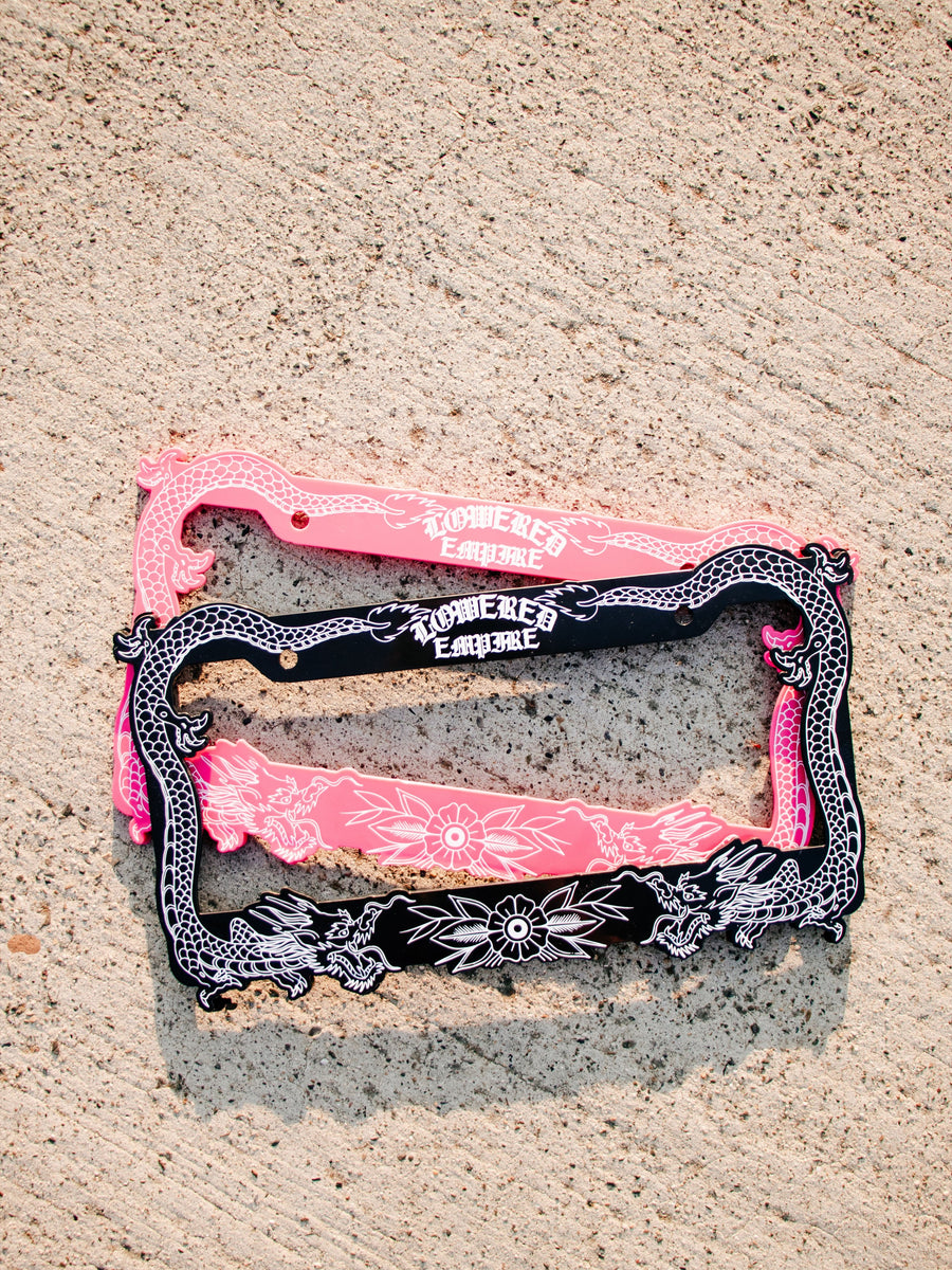 Japanese Dragon Acrylic License Plate Frames
