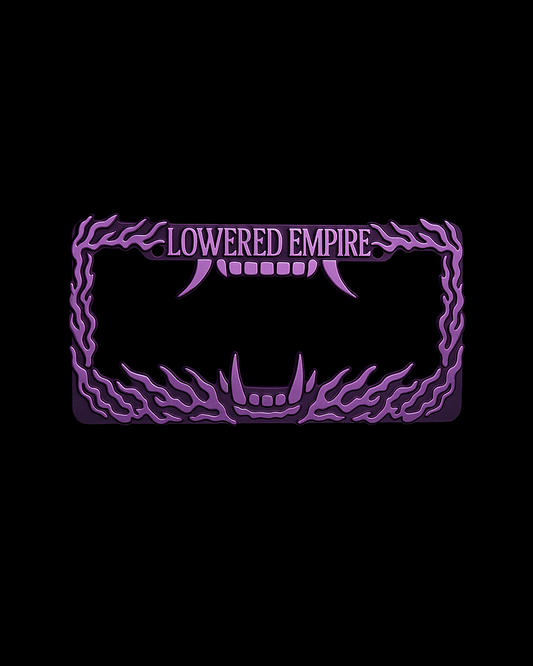 Purple Hannya License Plate Frame