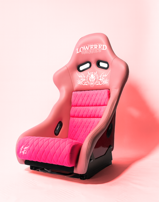 Cyber Pink Racing Seat – Glitter Finish | JDM Style Bucket Seat by Lowered Empire