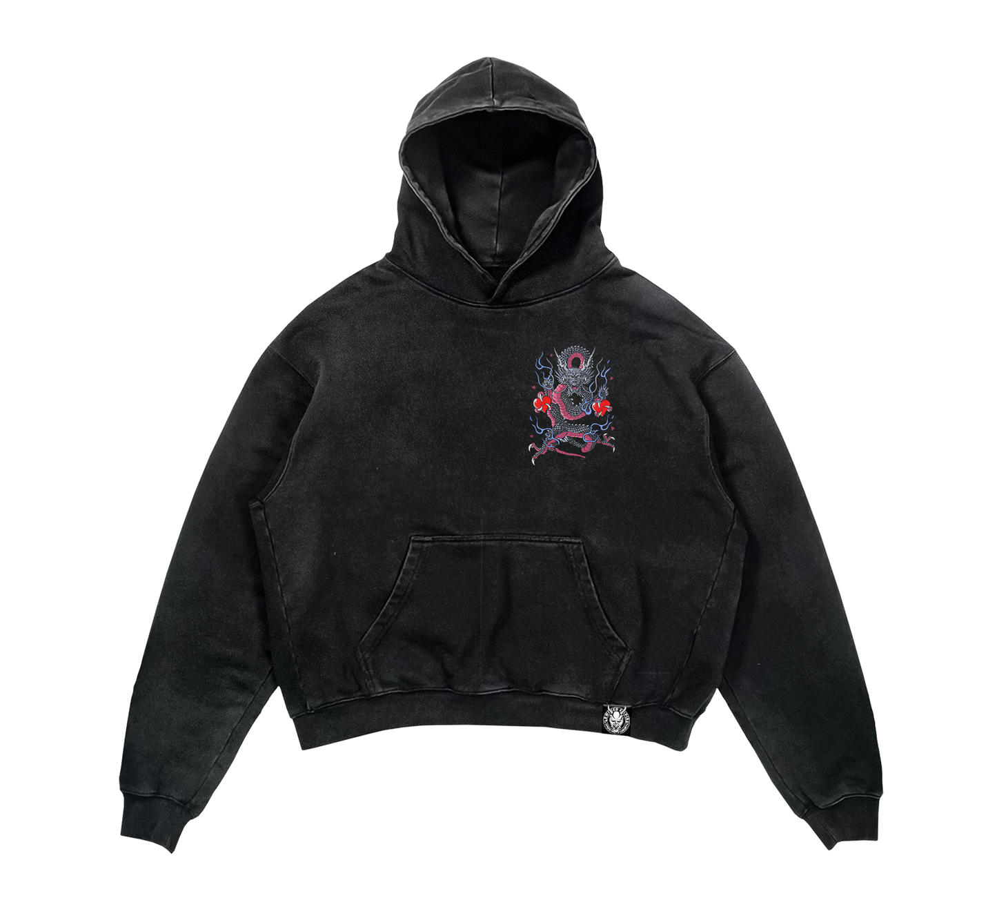 Valentines Fast Lane Vibes: Acid Wash Graphic Hoodie