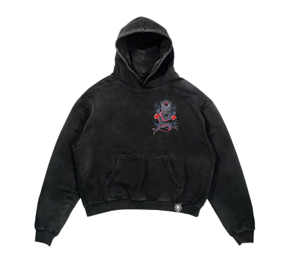 Valentines Fast Lane Vibes: Acid Wash Graphic Hoodie