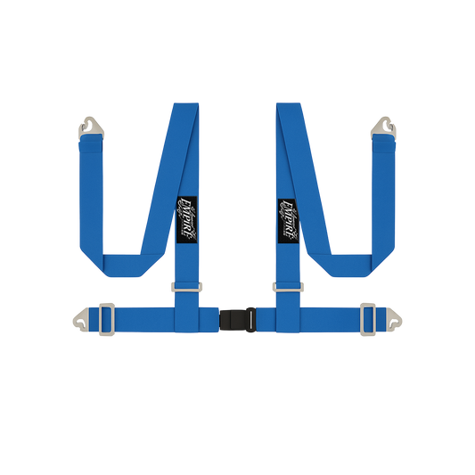 Lowered Empire Flamed Harness Belts- Blue