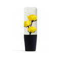 Flaked Yellow Roses Flower Shift Knob 6" | Universal Manual Car Shifter