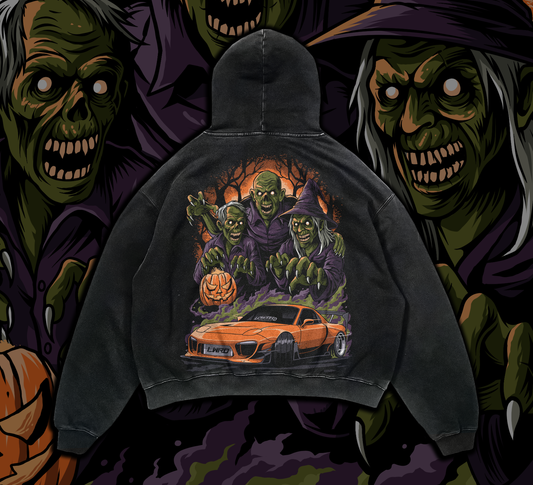 * Halloween * Drift or Treat Washed Premium Hoodie