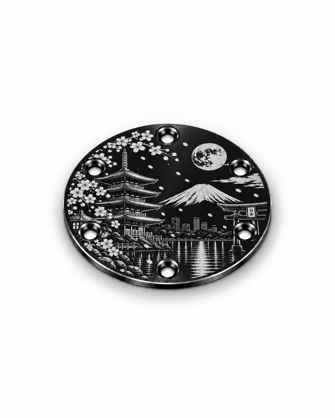 Japanese Landscape Universal Etched Horn Delete Plate