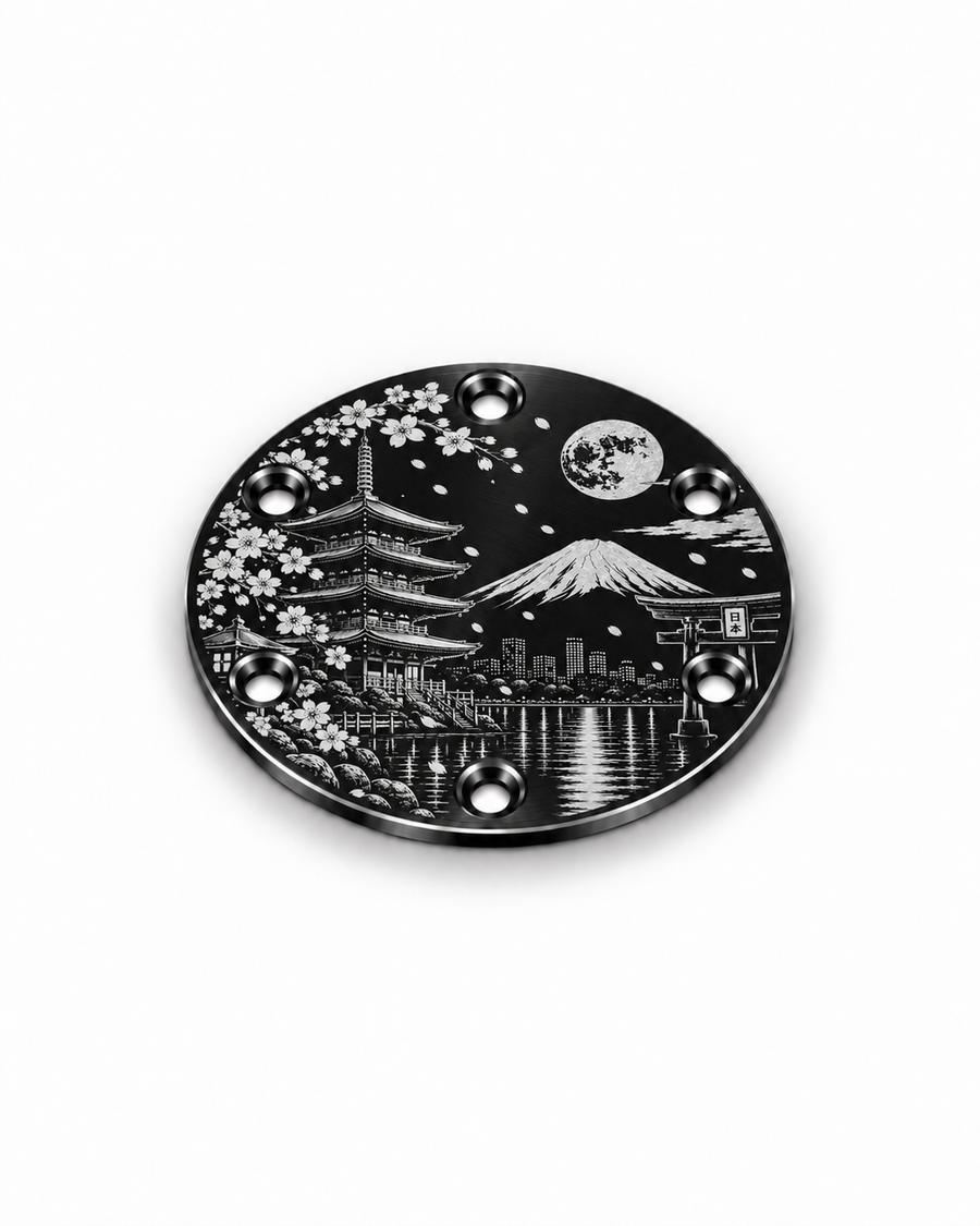 Japanese Landscape Universal Etched Horn Delete Plate