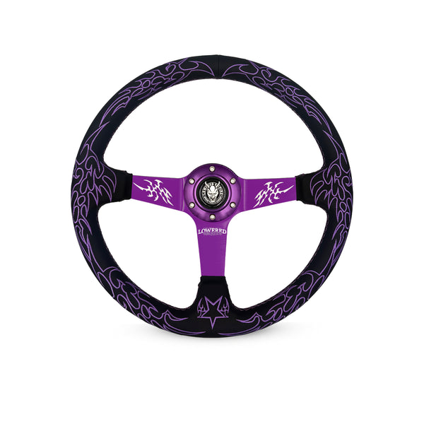 Purple Cybersigilism Street CS-2 Steering Wheel 350mm- Lowered Empire