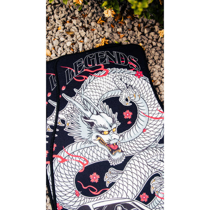 Golden Eyes Japanese Dragon Floor Mats Pair