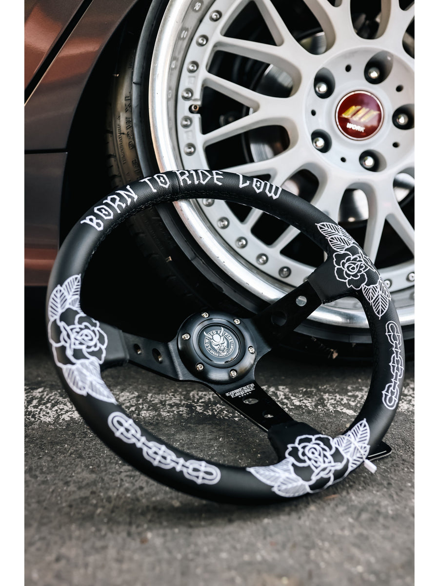 Killer Roses Traditional Design Steering Wheel