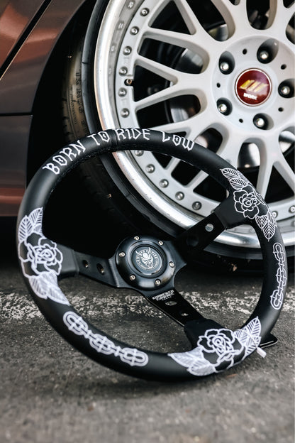 Killer Roses Traditional Design Steering Wheel