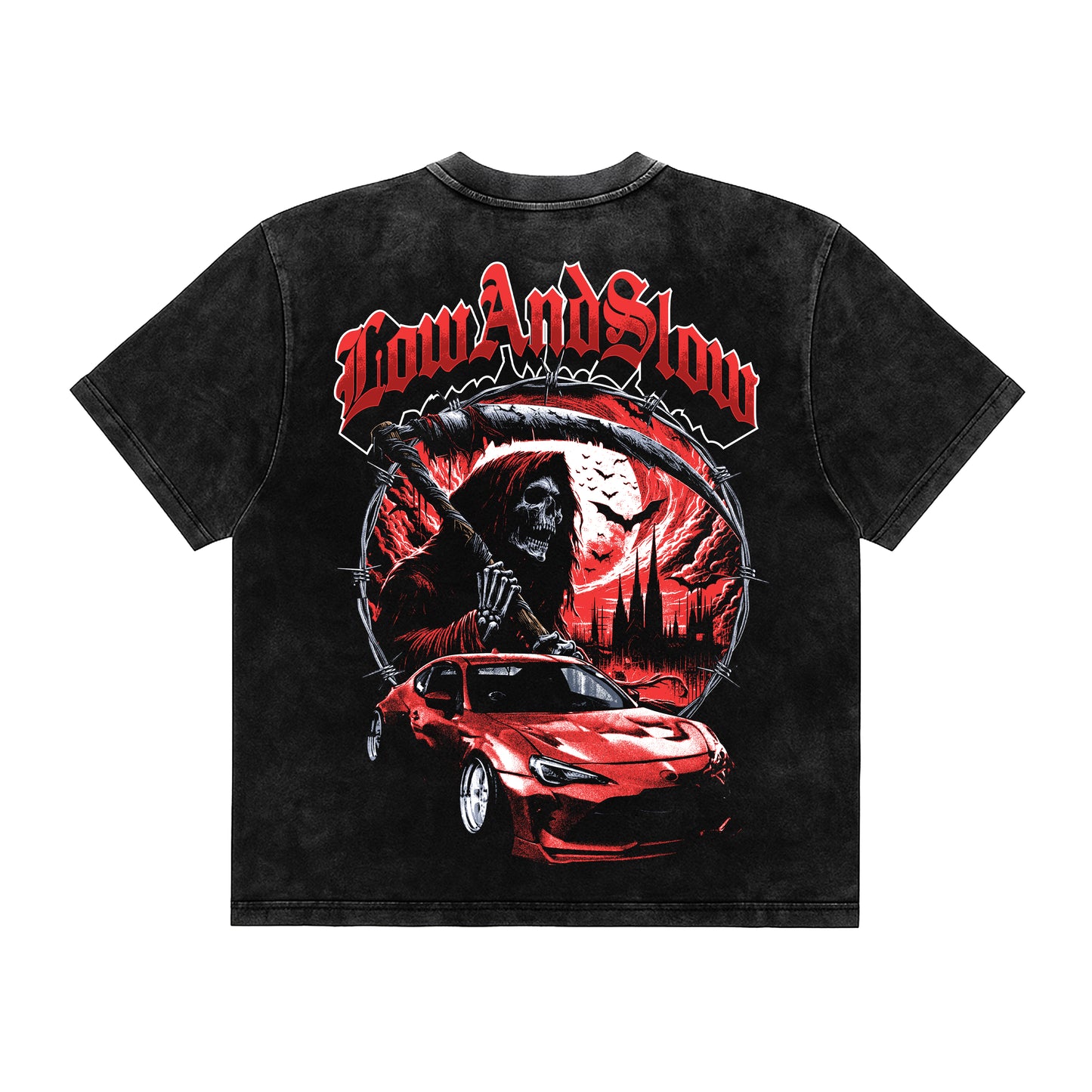 Low & Slow Lifestyle FRS Acid Wash Vintage Tee – Lowered Empire