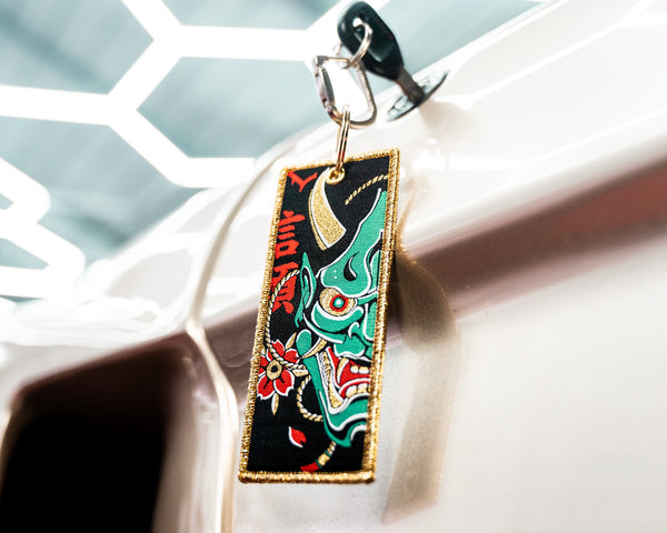 Traditional Gold Hannya Mask Key Tag