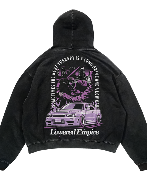 Therapy NightsAcid Wash Premium Hoodie