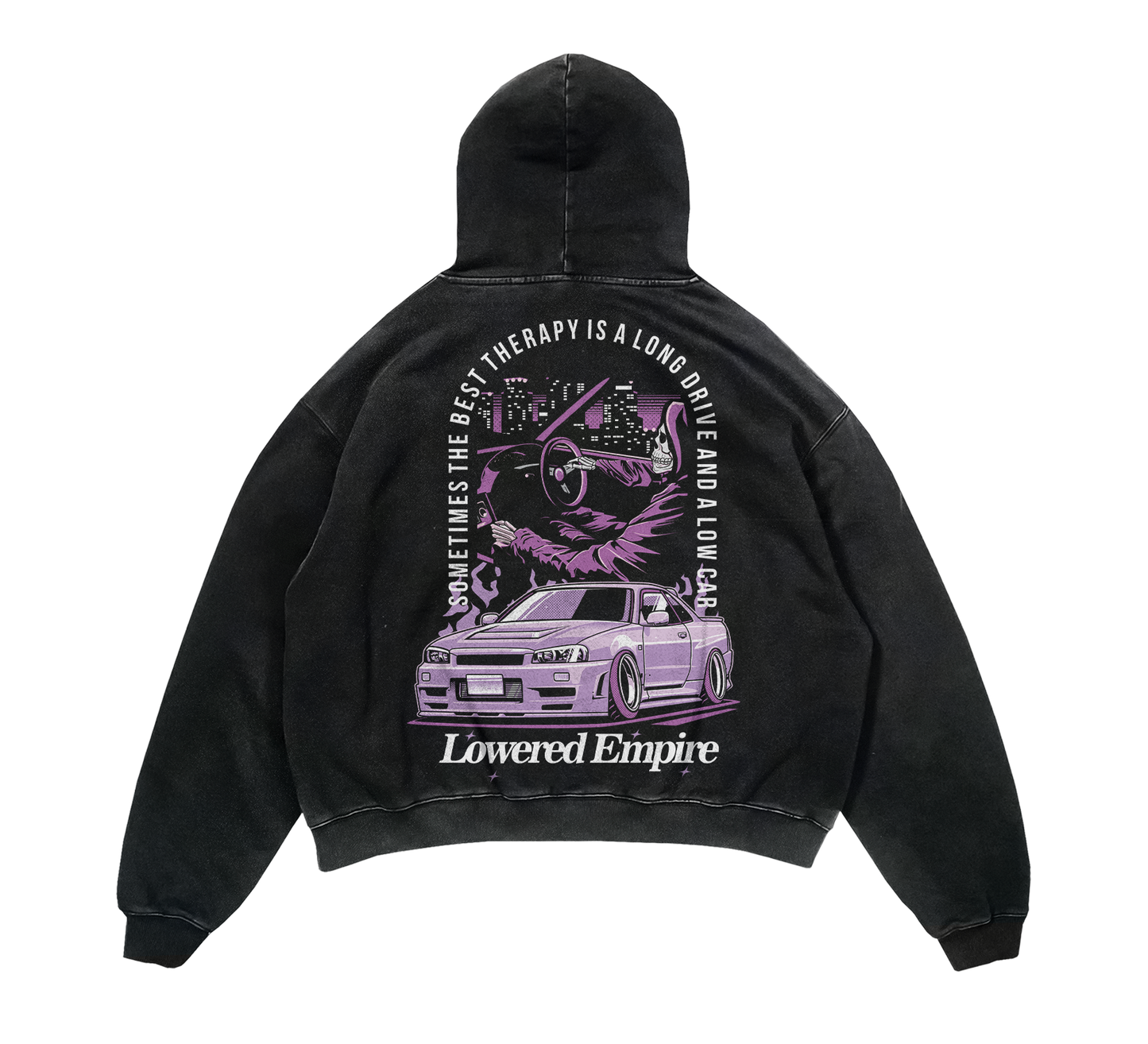 Therapy NightsAcid Wash Premium Hoodie