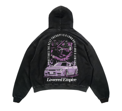 Therapy NightsAcid Wash Premium Hoodie