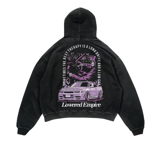 Therapy NightsAcid Wash Premium Hoodie