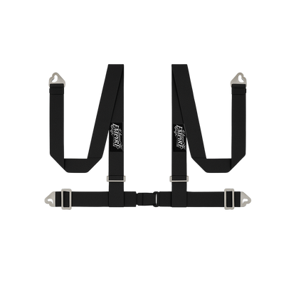 Black Lowered Empire Flamed Racing Harness Belt