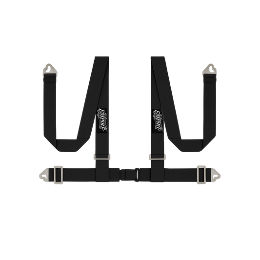 Black Lowered Empire Flamed Racing Harness Belt