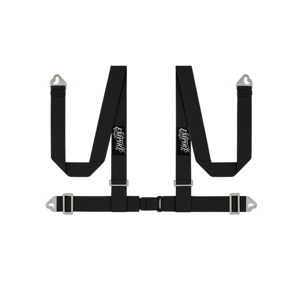 Black Lowered Empire Flamed Racing Harness Belt