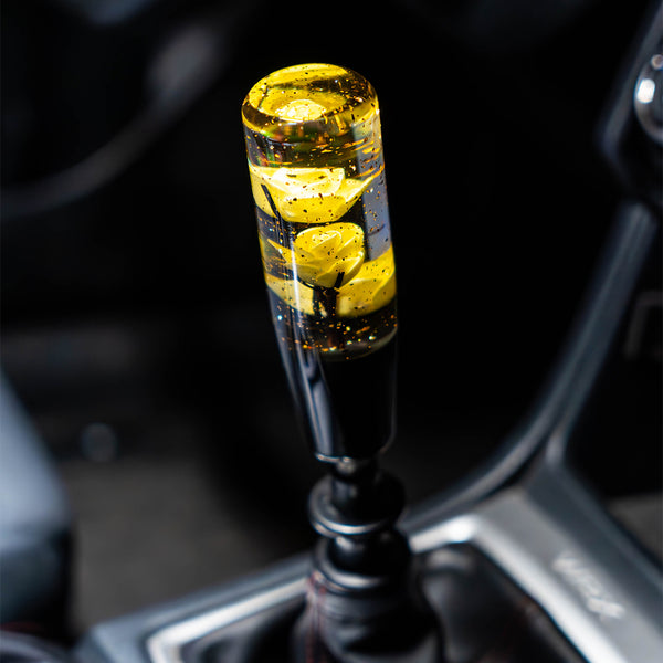 Yellow Clear Roses Shift Knob