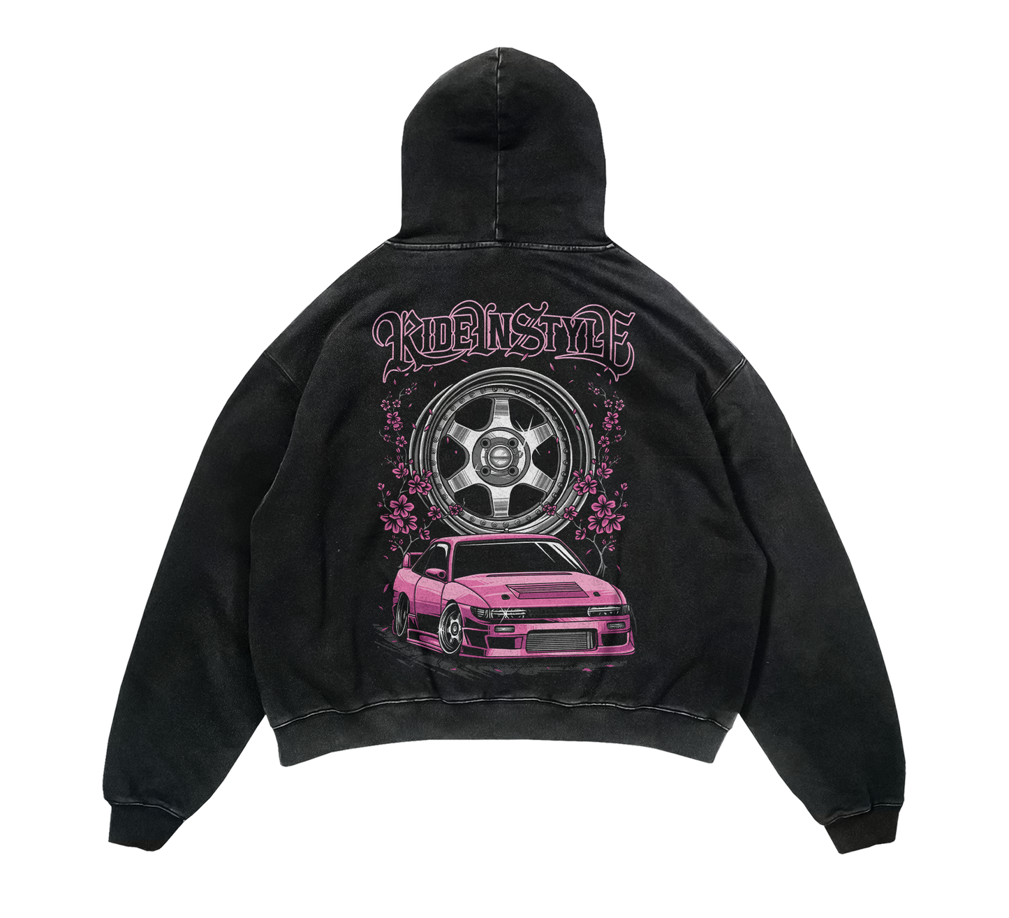 Ride In Style Acid Wash Premium Hoodie