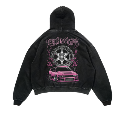Ride In Style Acid Wash Premium Hoodie