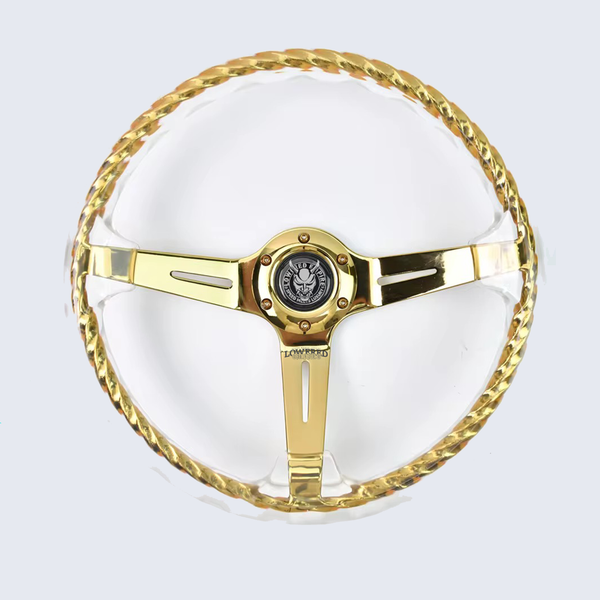 Gold Rider Rakkī JDM DR-1 Steering Wheel 350mm