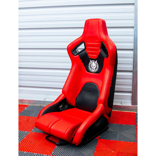 Bucket Style Recline Seat Red & Black