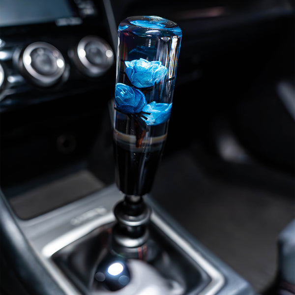 Blue Clear Roses Shift Knob