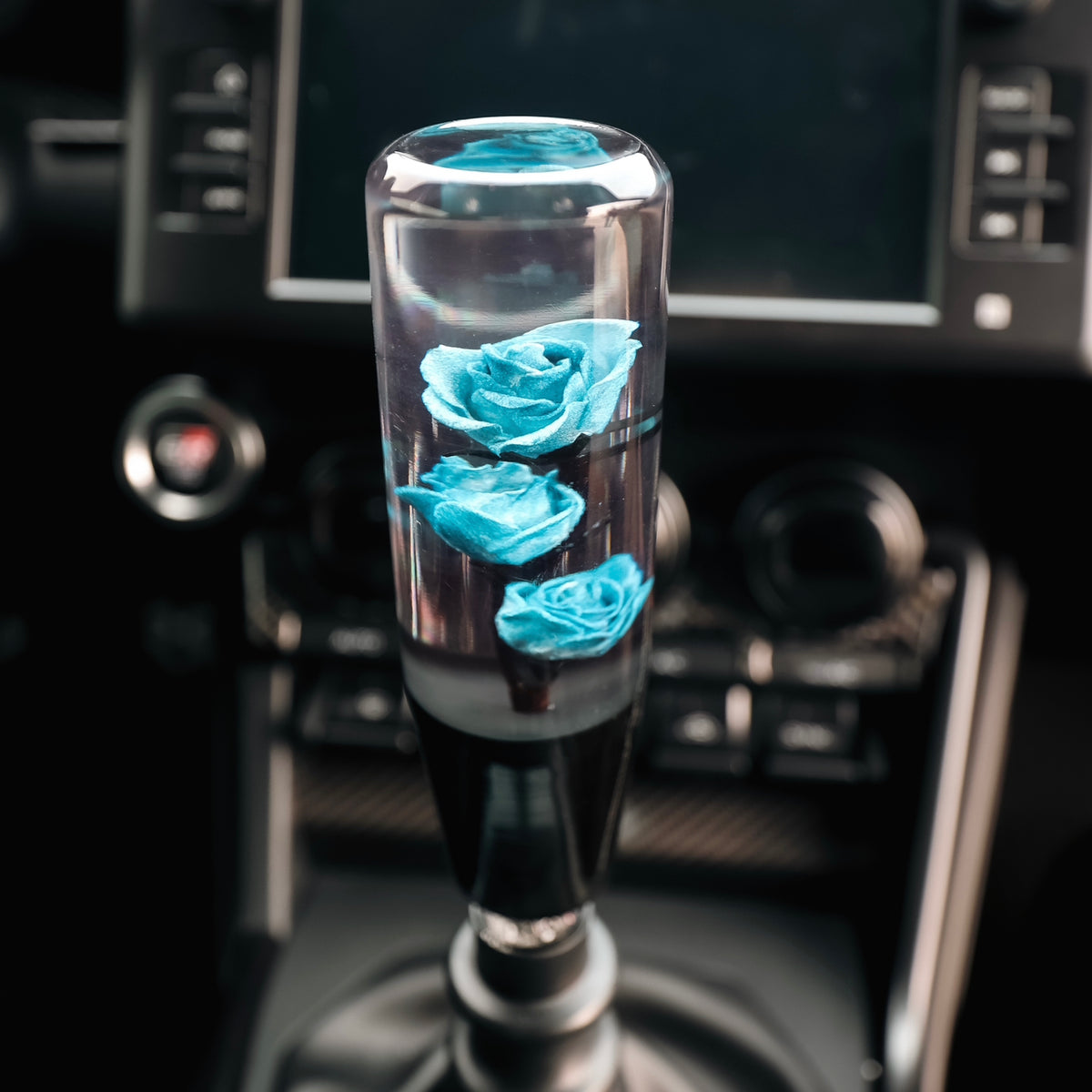 Blue Clear Roses Shift Knob