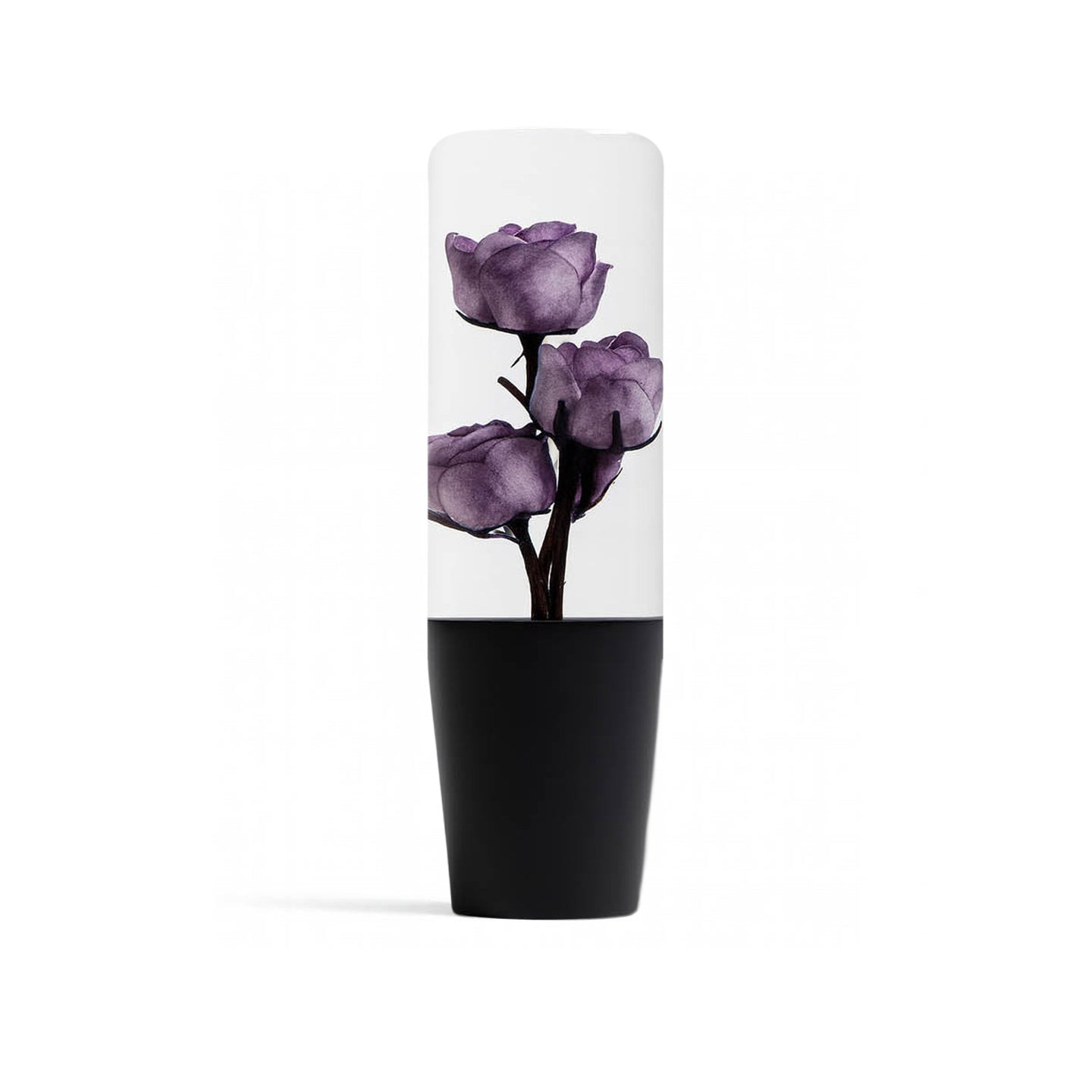 Deadly Purple Rose Clear Flower Shift Knob 6" | Universal Manual Car Shifter