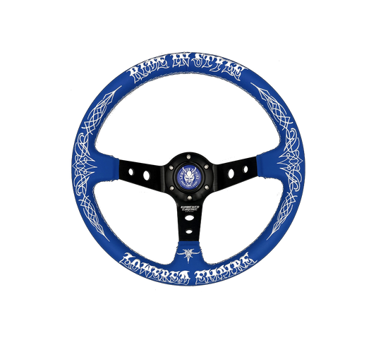 Blue Ride In Style Premium Steering Wheel