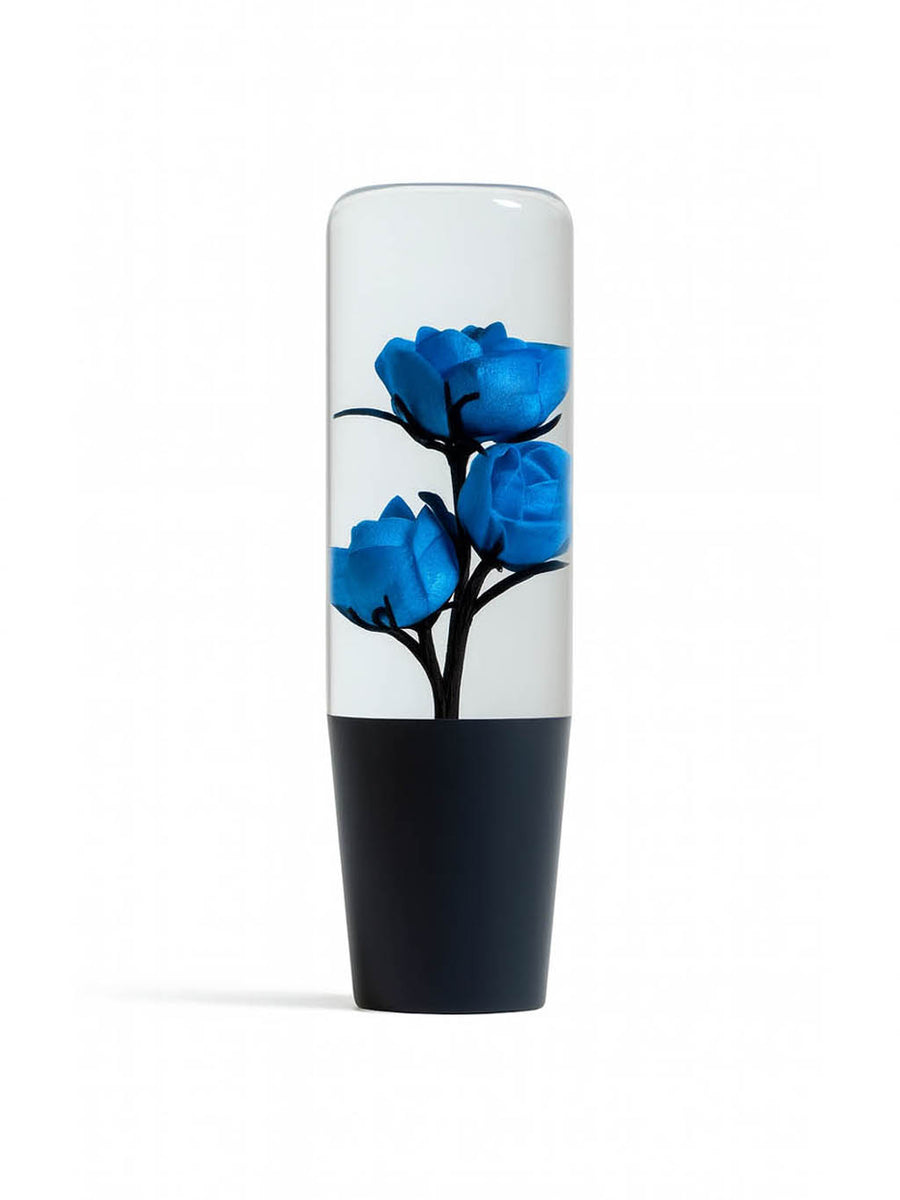 Blue Clear Roses Shift Knob