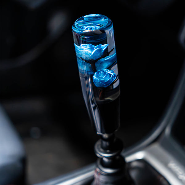 Blue Clear Roses Shift Knob