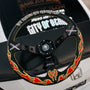 Flame Sword Leather Steering Wheel