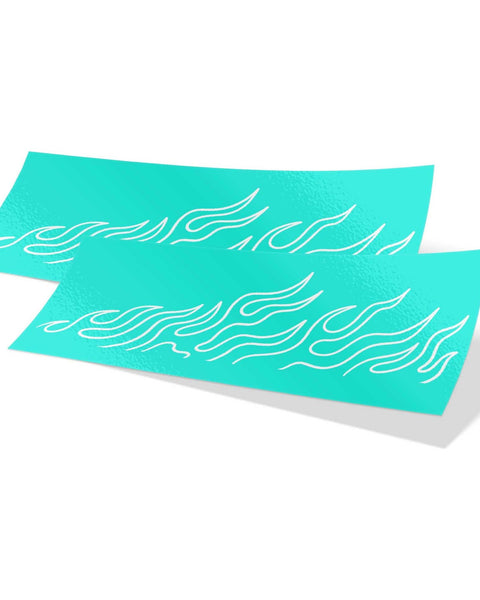 Window Decal Flames Outline Custom Flames- Pair