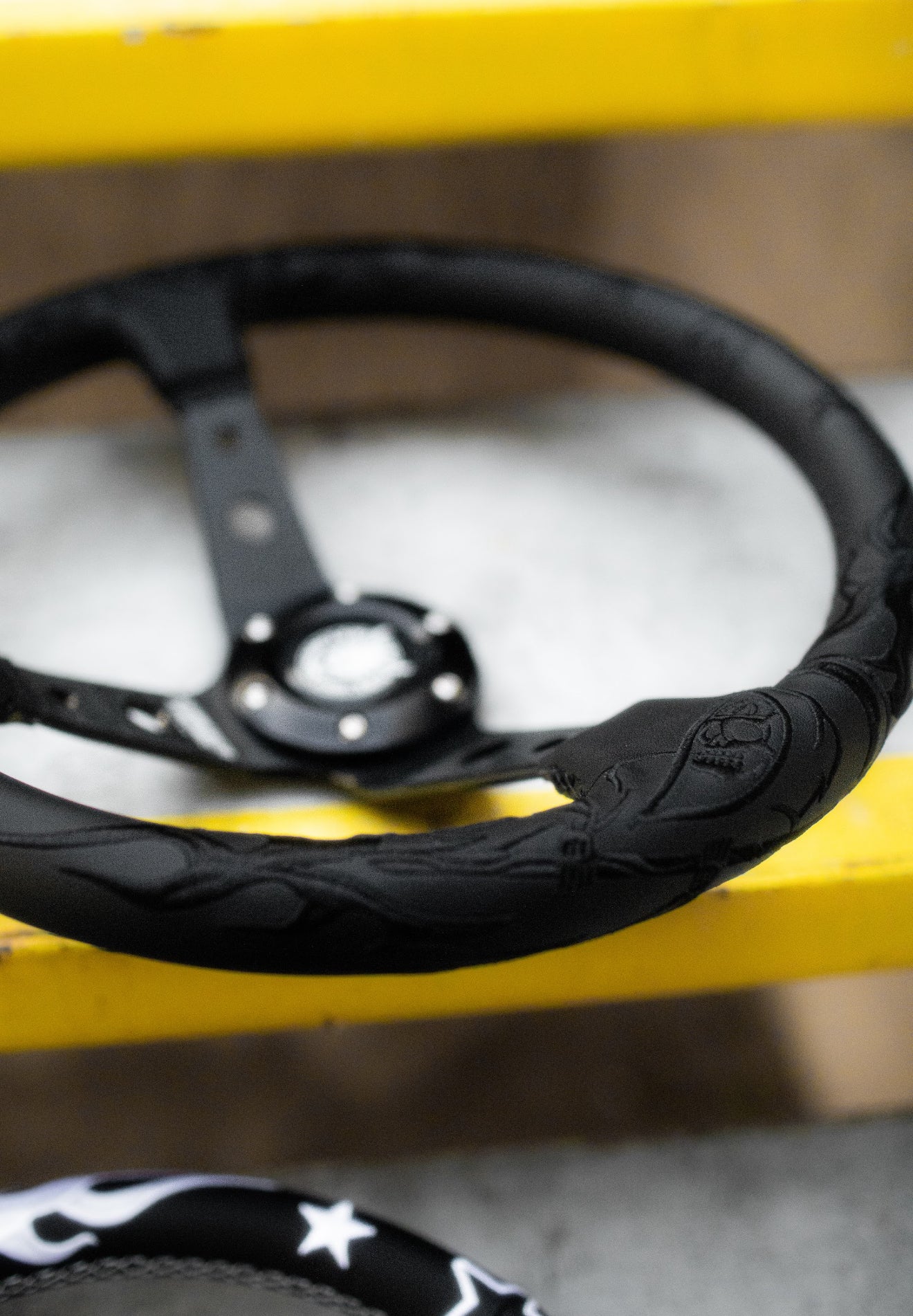 The Black Reaper Steering Wheel Premium Leather