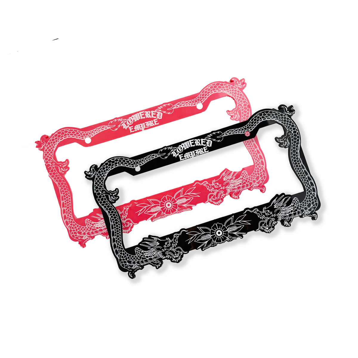 Japanese Dragon Acrylic License Plate Frames