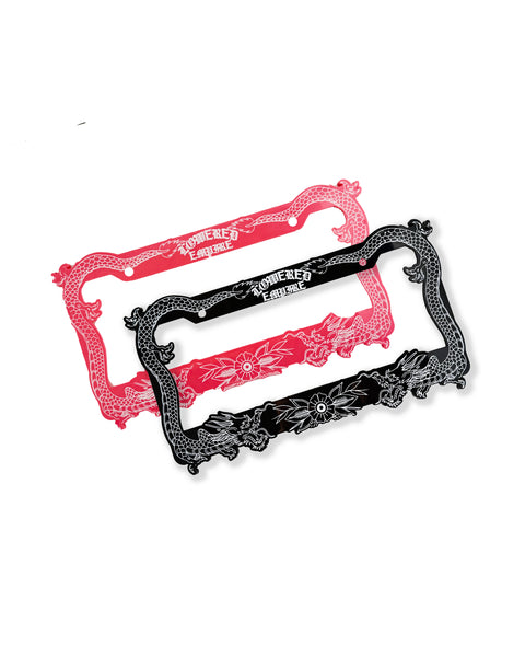 Japanese Dragon Acrylic License Plate Frames