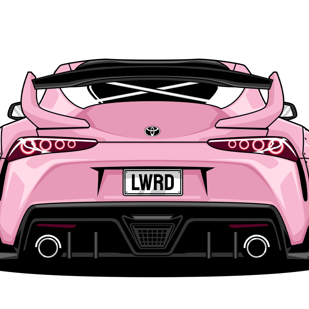 Pink Supra Mini Sticker Decal