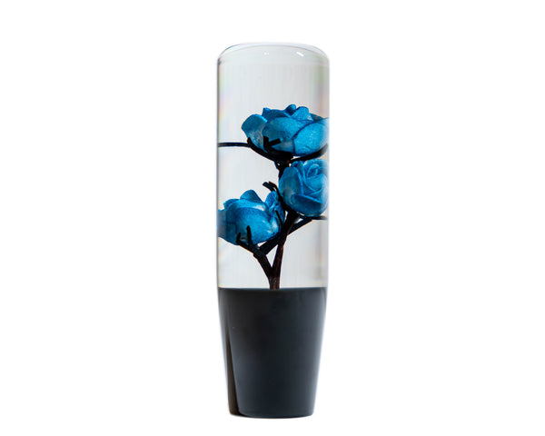 Blue Clear Roses Shift Knob