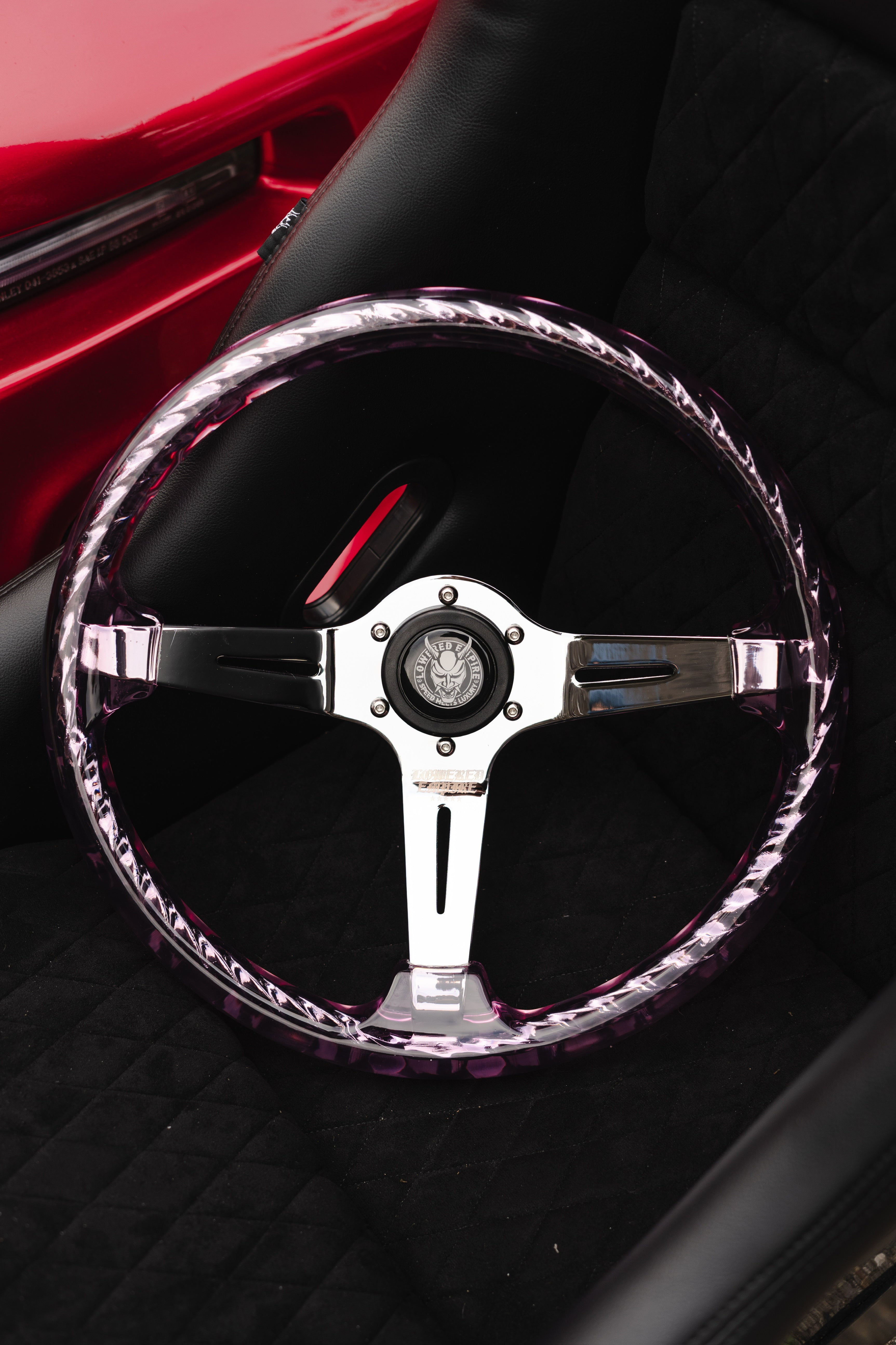 Purple Rider Rakkī JDM DR-1 Steering Wheel 350mm - Lowered Empire