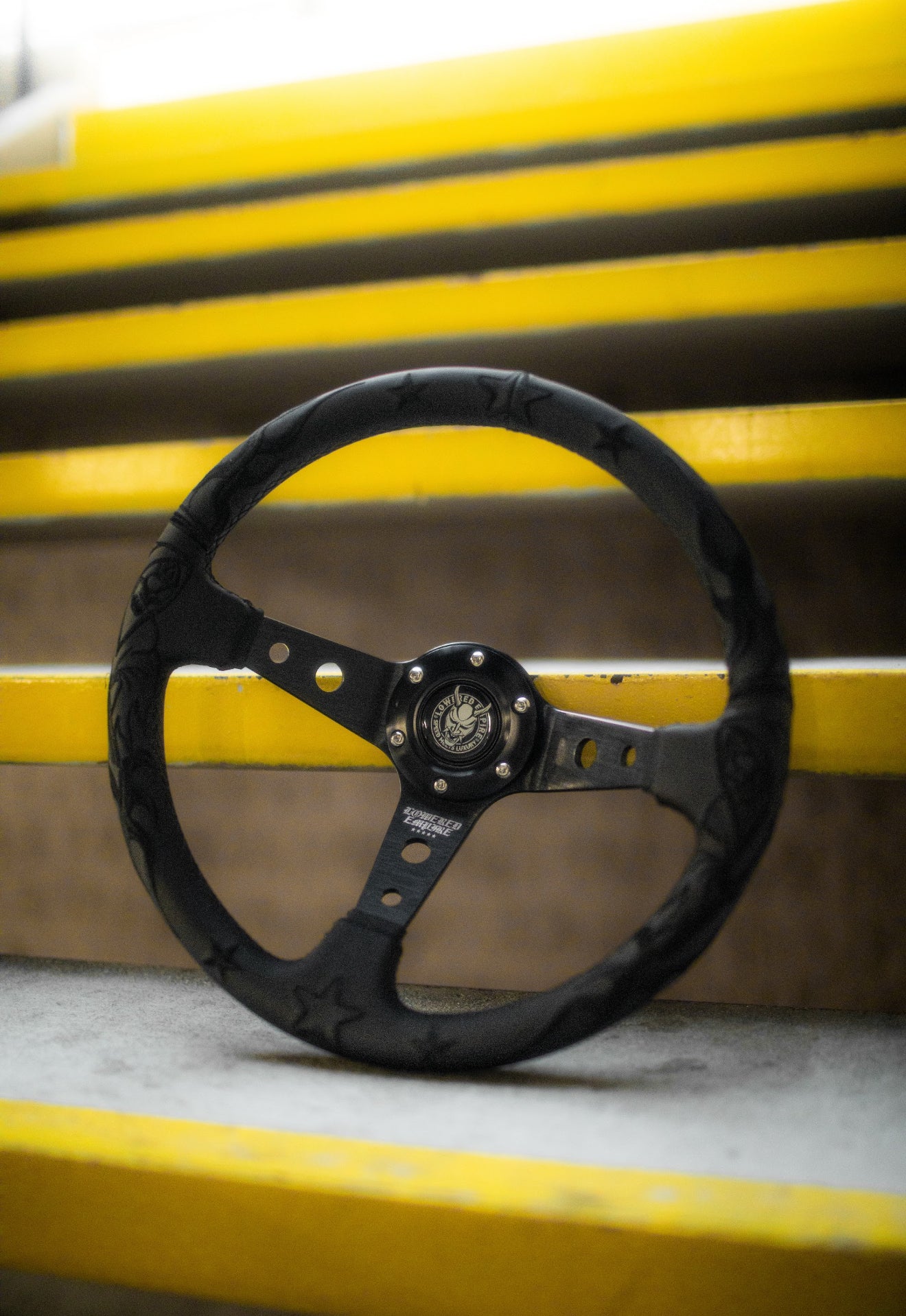 The Black Reaper Steering Wheel Premium Leather
