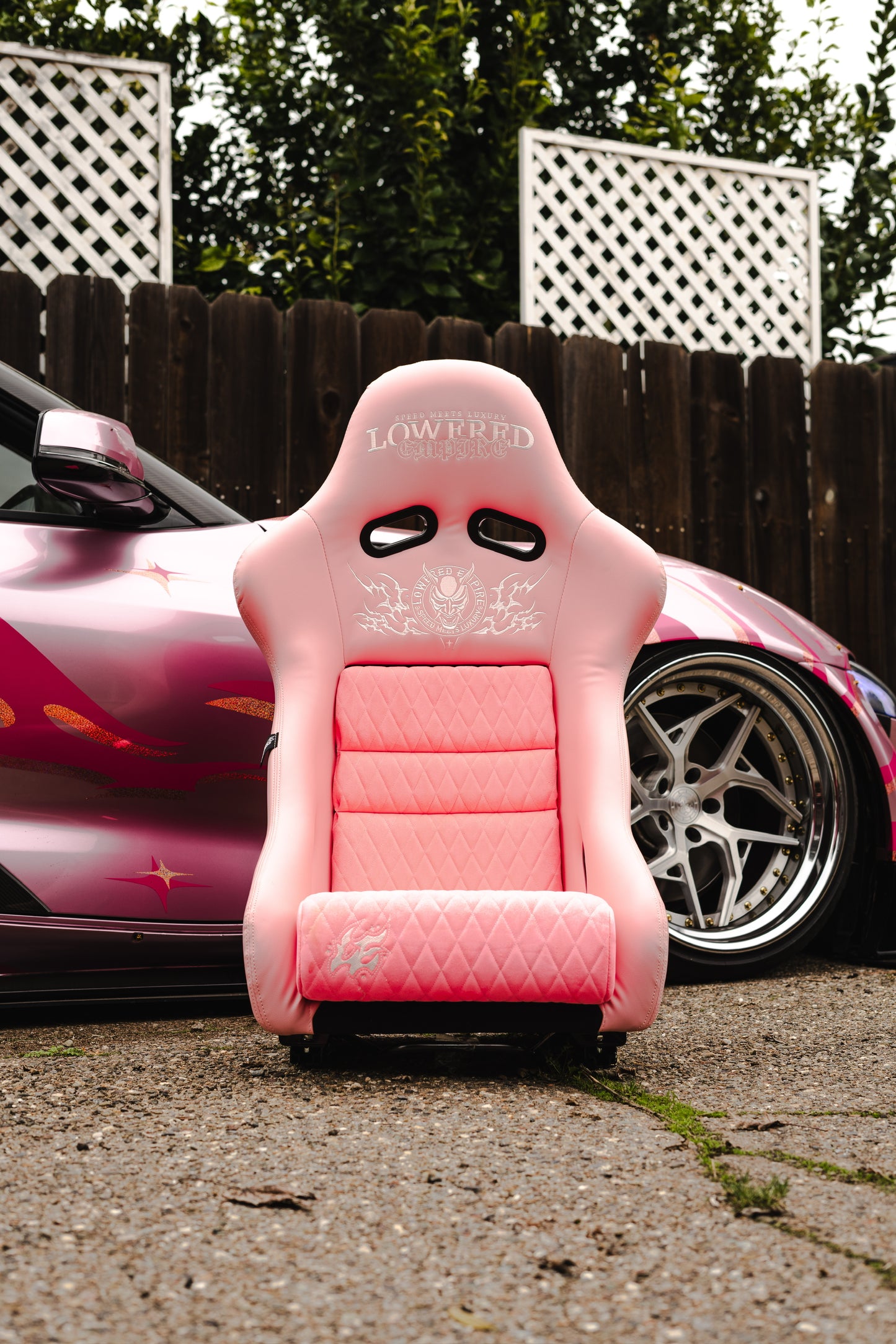 Cyber Pink Racing Seat – Glitter Finish | JDM Style Bucket Seat by Lowered Empire