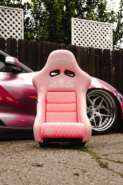 Cyber Pink Racing Seat – Glitter Finish | JDM Style Bucket Seat by Lowered Empire