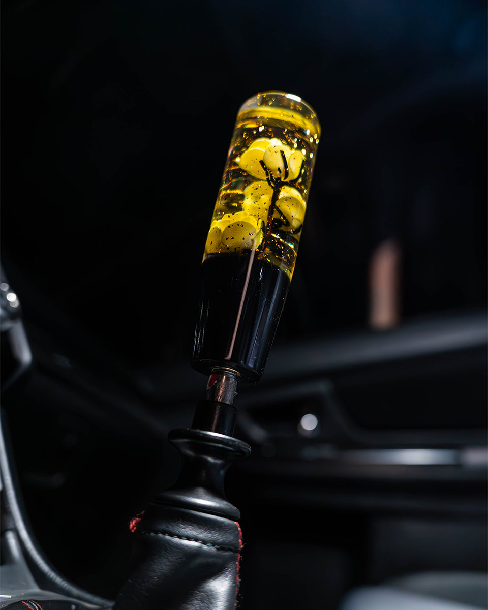 Yellow Clear Roses Shift Knob