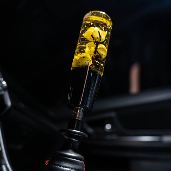 Yellow Clear Roses Shift Knob