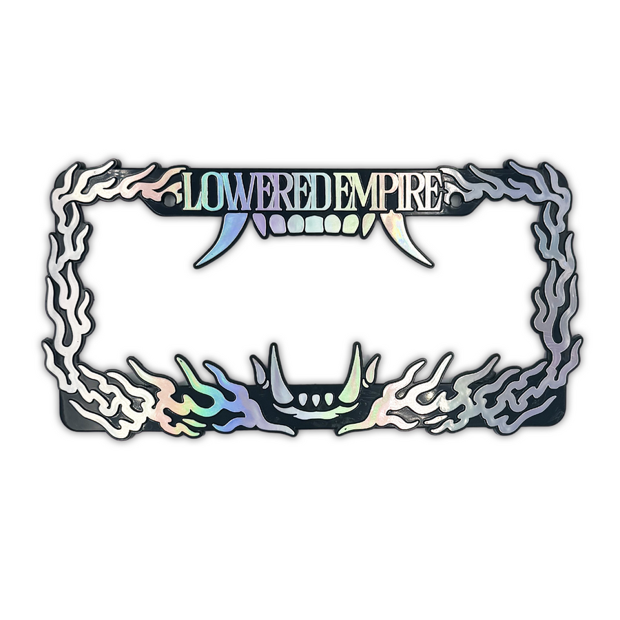 Hannya Flames License Plate Frame