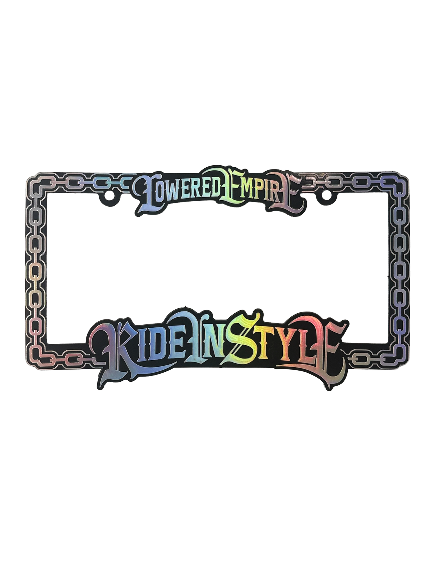 Holographic Ride In Style License Plate Frame