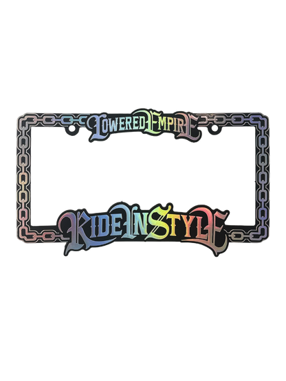 Holographic Ride In Style License Plate Frame
